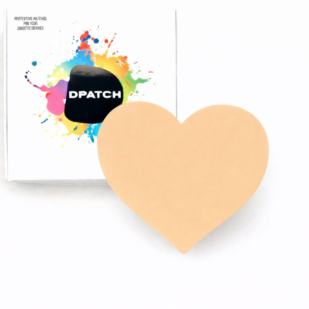 D Patch Guardian toppe CGM a cuore liscio monocolore