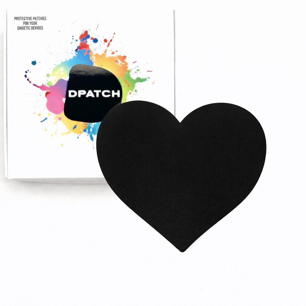 Patch sensore CGM liscio a forma di cuore Guardian monocolore