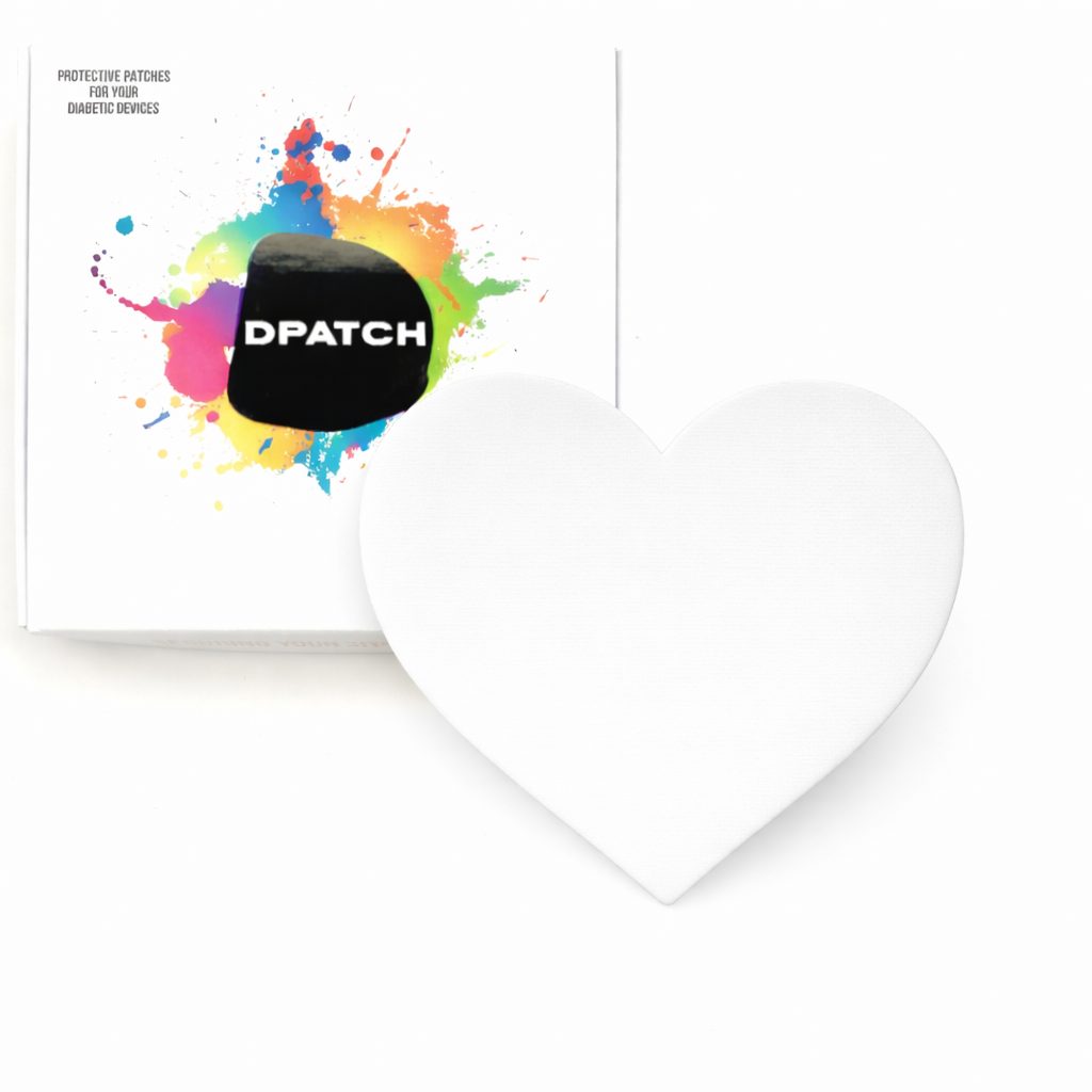 D Patch Guardian toppe CGM a cuore liscio monocolore